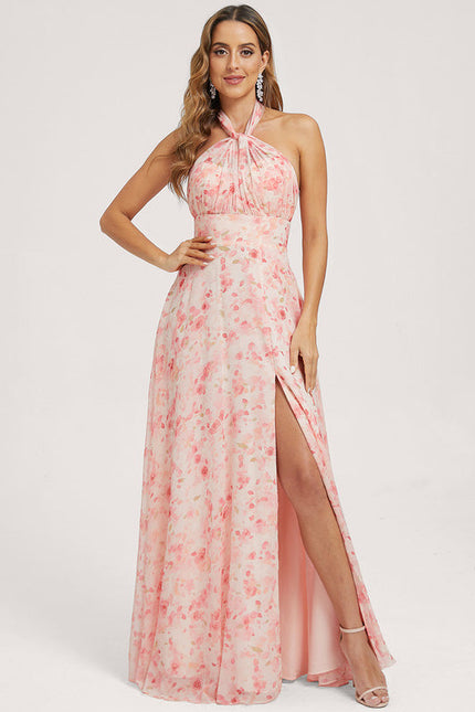 Robe Pastel Rose Trapèze Décolleté Col V - gallery 6