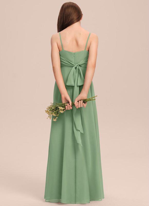Robe Pastel Verte Trapèze Longueur Maxi - gallery 2