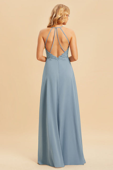 Robe Pastel Rose Demoiselle D'Honneur Élégante - gallery 4