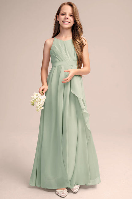 Robe Pastel Rose Demoiselle D'Honneur Volants