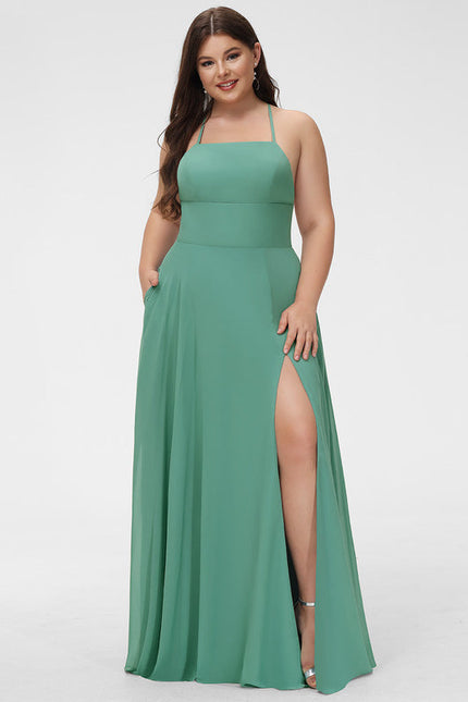 Robe Pastel Verte Trapèze Soirée Élégante - gallery 4