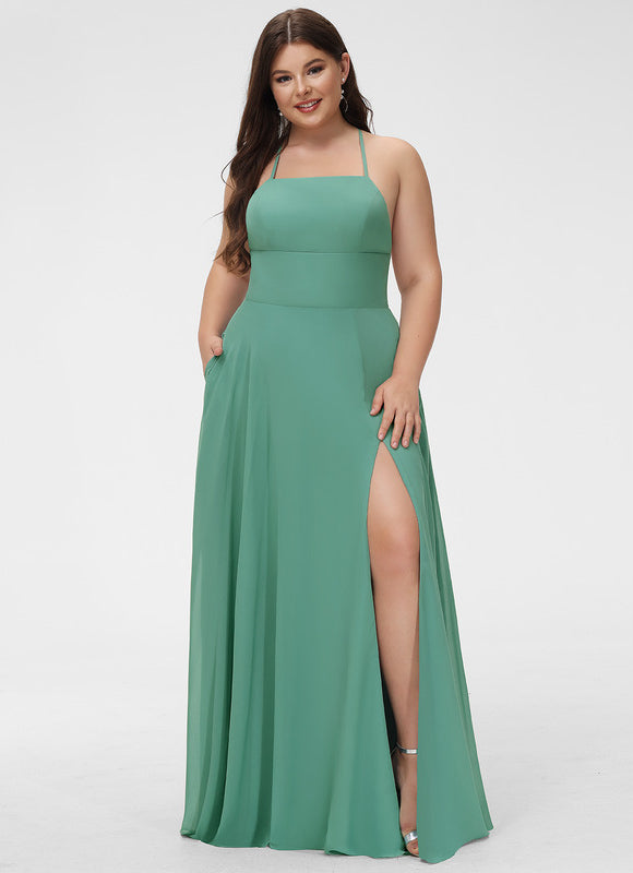 Robe Pastel Verte Trapèze Soirée Élégante - gallery 4