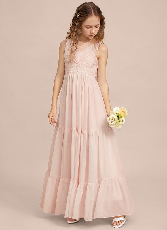Robe Pastel Verte Col V Longueur Maxi - gallery 6