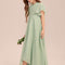 Robe Pastel Junior Vert Clair Mousseline