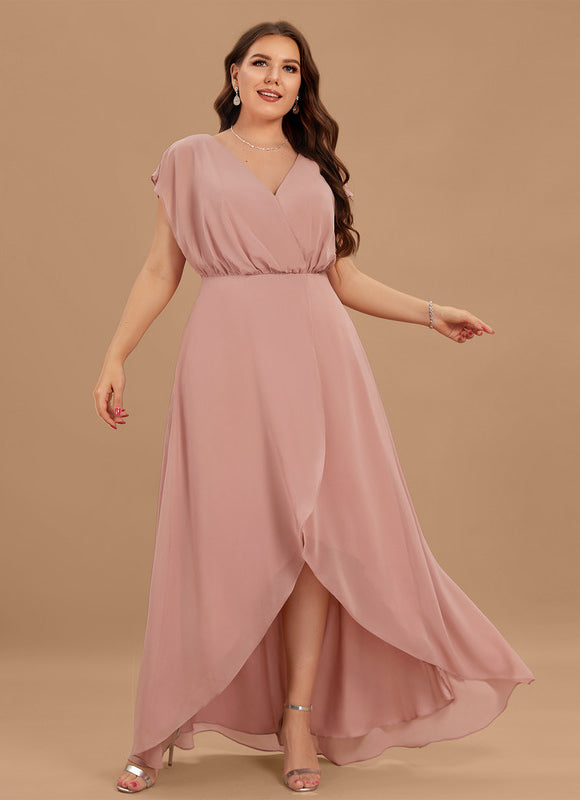 Robe Pastel Verte Col V Asymétrique - gallery 8