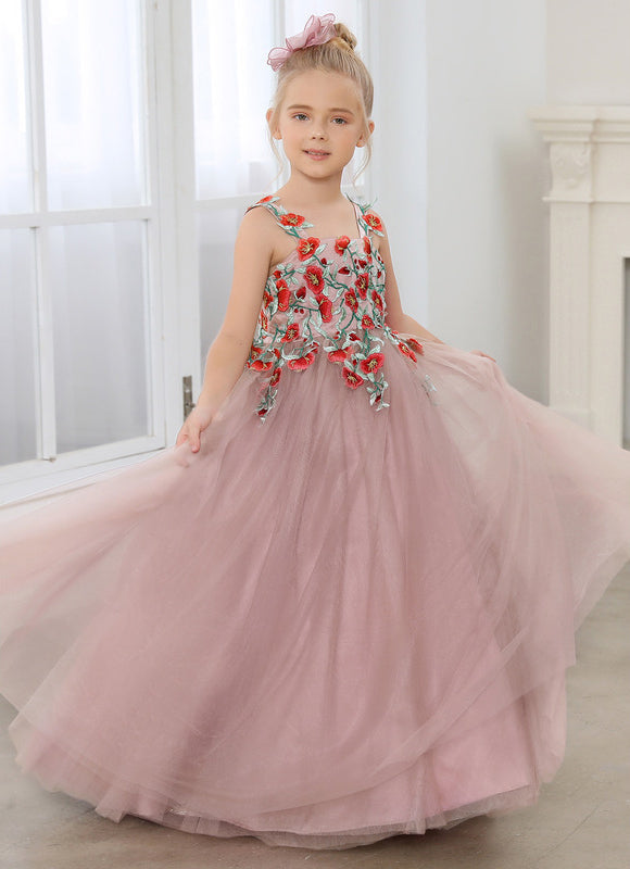 Robe Pastel Rose Col Carré Élégante