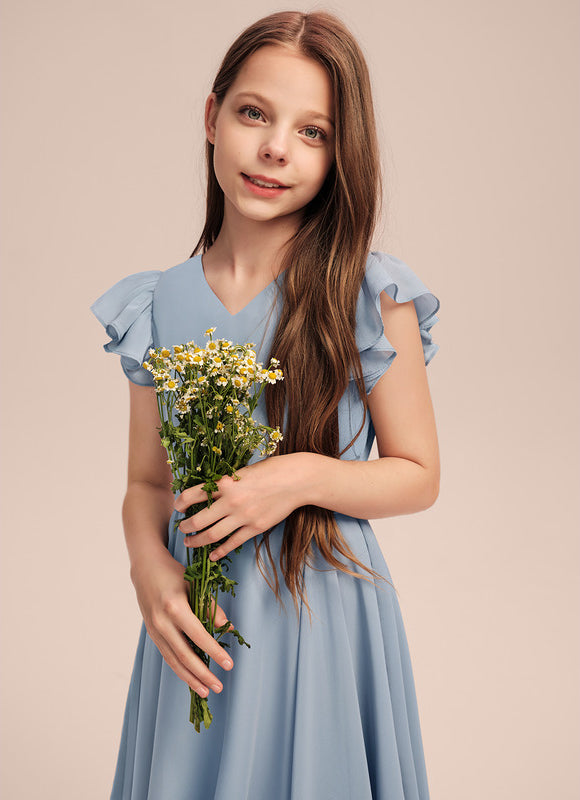Robe Pastel Demoiselle D'Honneur Bleu Ciel - gallery 2