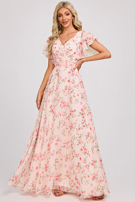 Robe Pastel Rose Demoiselle D'Honneur Élégante - gallery 3