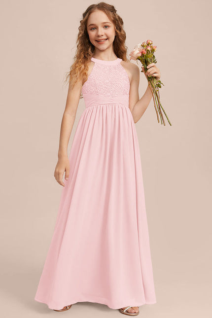 Robe Pastel Rose Demoiselle D'Honneur Longue