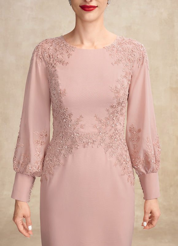 Robe Pastel Rose Fourreau Mère De La Mariée - gallery 3