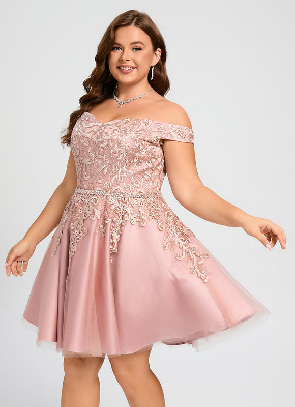 Robe Pastel Rose Tulle Paillettes Élégante - gallery 5