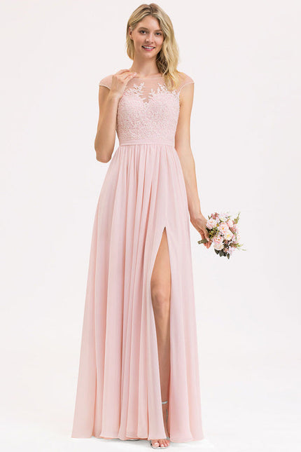 Robe Pastel Rose Demoiselle D'Honneur Élégante