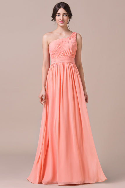 Robe Pastel Bleu Décolleté Asymétrique Longue - gallery 1