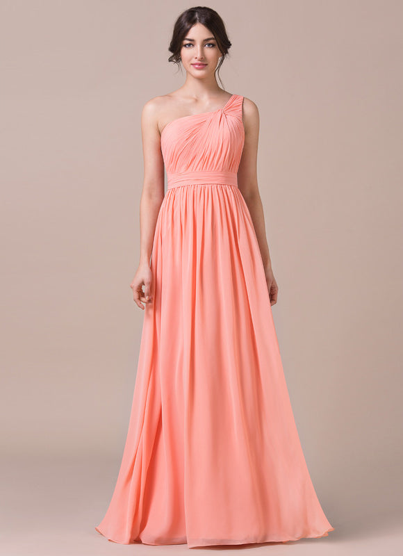 Robe Pastel Bleu Décolleté Asymétrique Longue - gallery 1