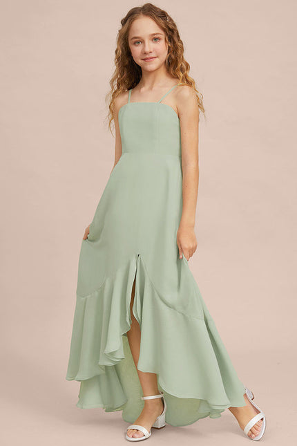 Robe Pastel Vert Mousseline Demoiselle D'Honneur - gallery 4