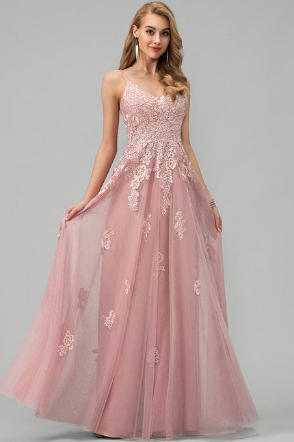 Robe Pastel Rose Longue À Paillettes