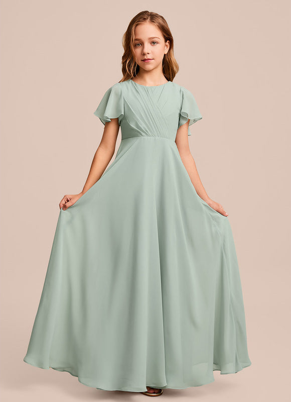 Robe Pastel Demoiselle D'Honneur Bleu Clair - gallery 2