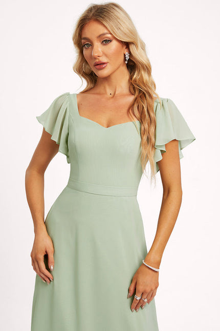 Robe Pastel Rose Demoiselle D'Honneur Élégante - gallery 3