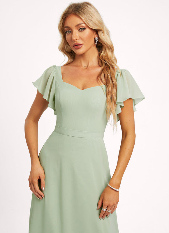 Robe Pastel Rose Demoiselle D'Honneur Élégante - gallery 3