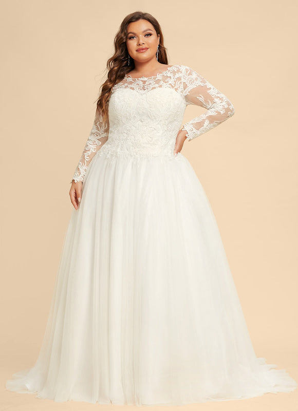 Robe Pastel Élégante Blanche Tulle Dentelle - gallery 5