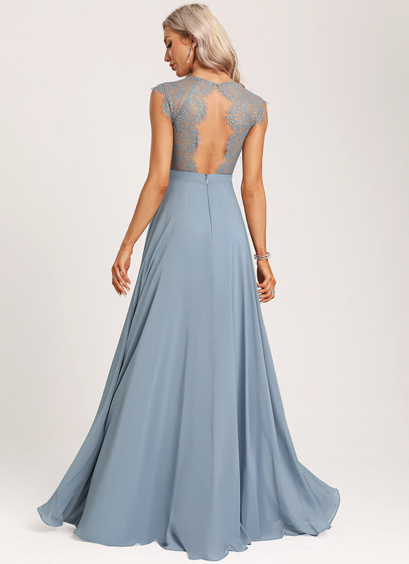 Robe Pastel Bleu Bonbon Demoiselle D'Honneur Élégante - gallery 2