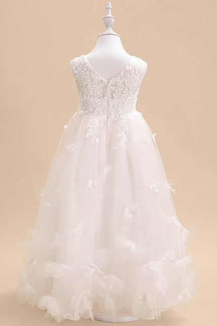 Robe Pastel Rose Dentelle Princesses Fille - gallery 4