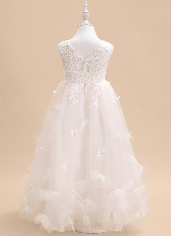 Robe Pastel Rose Dentelle Princesses Fille - gallery 4