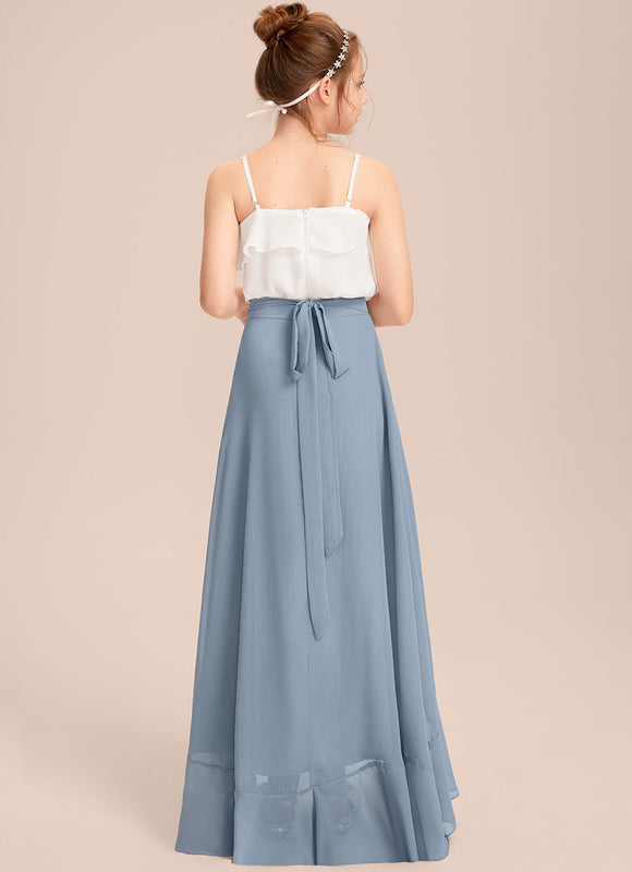 Robe Pastel Demoiselle D'Honneur Bleu Clair - gallery 4