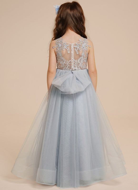 Robe Pastel Bleu Col Rond Longue - gallery 5