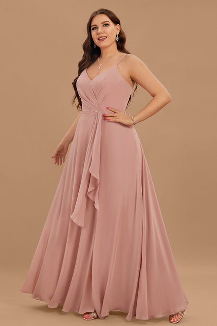 Robe Pastel Rose Demoiselle D'Honneur Élégante - gallery 3