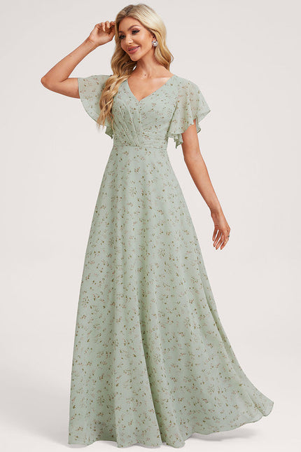 Robe Pastel Rose Demoiselle D'Honneur Élégante - gallery 2