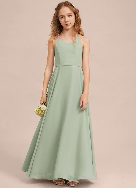 Robe Pastel Verte Col V Longueur Maxi - gallery 1
