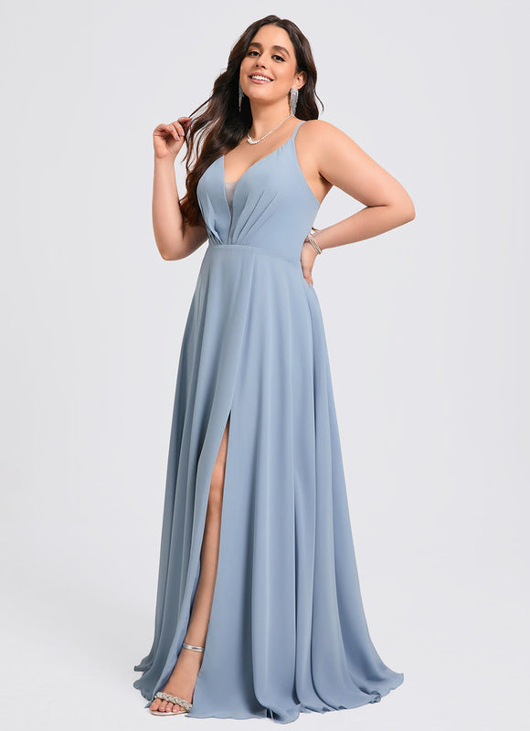 Robe Pastel Demoiselle D'Honneur Bleu Clair - gallery 7