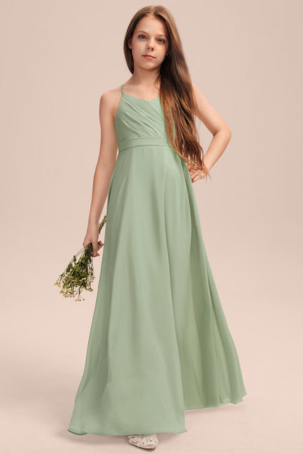 Robe Pastel Jaune Col V Longue - gallery 3