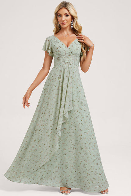 Robe Pastel Rose Demoiselle D'Honneur Élégante - gallery 1