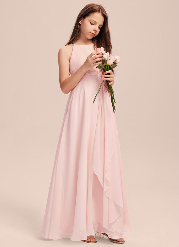 Robe Pastel Junior Rose Volants Longue - gallery 5