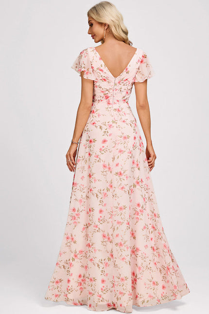 Robe Pastel Rose Demoiselle D'Honneur Élégante - gallery 5