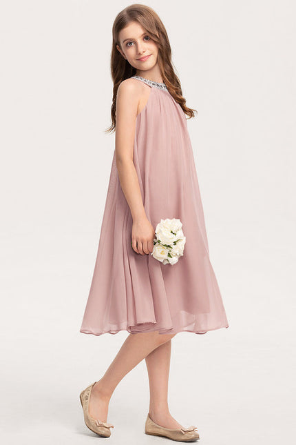 Robe Pastel Rose Demoiselle D'Honneur Chic