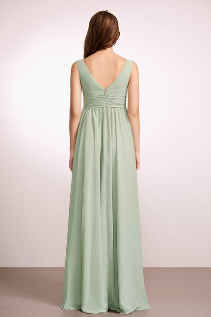 Robe Pastel Rose Demoiselle D'Honneur Volants - gallery 3