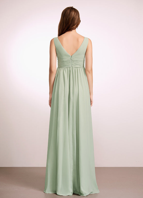 Robe Pastel Rose Demoiselle D'Honneur Volants - gallery 3