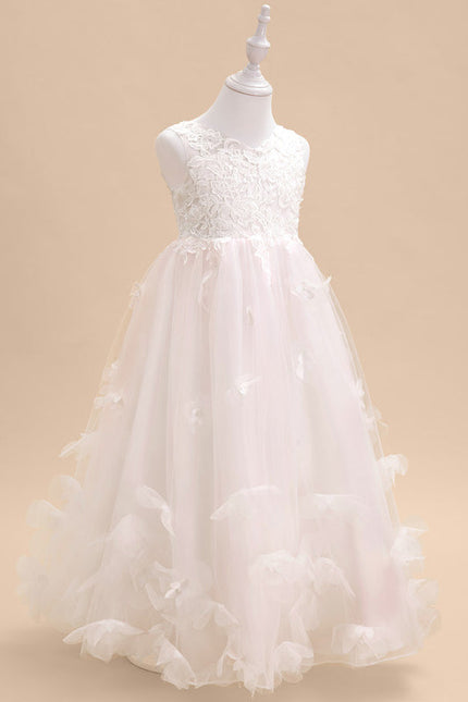Robe Pastel Rose Dentelle Princesses Fille - gallery 1