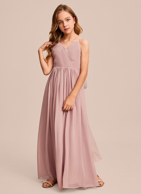 Robe Pastel Verte Col V Longueur Maxi - gallery 4