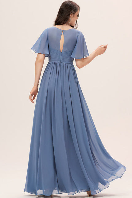 Robe Pastel Rose Demoiselle D'Honneur Élégante - gallery 1