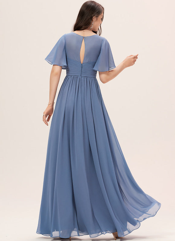 Robe Pastel Rose Demoiselle D'Honneur Élégante - gallery 1