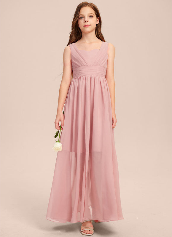 Robe Pastel Rose Col Cœur Trapèze - gallery 5