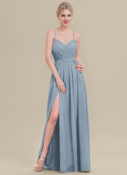 Robe De Demoiselle D'Honneur Bleu Pastel