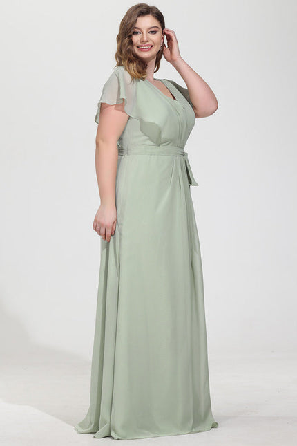 Robe Pastel Rose Demoiselle D'Honneur Élégante - gallery 9