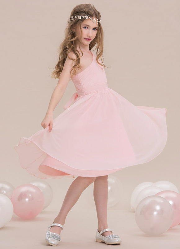 Robe Pastel Décolleté Asymétrique Bleu - gallery 2