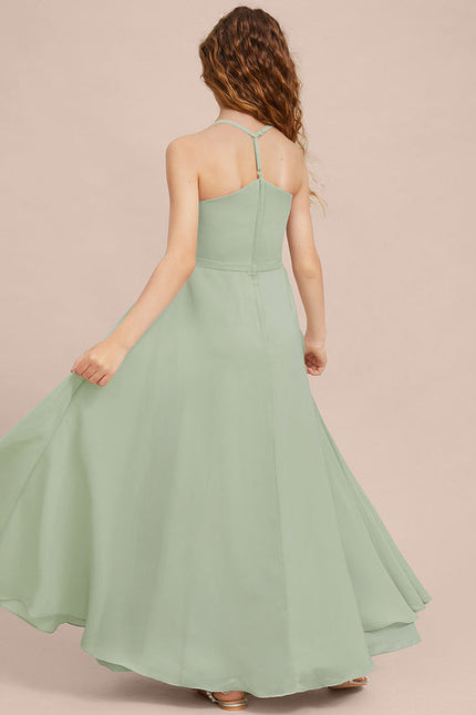 Robe Pastel Verte Col V Longueur Maxi - gallery 7