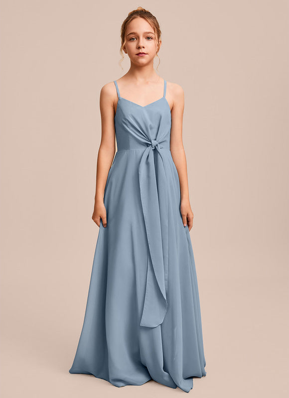 Robe Pastel Verte Col V Longueur Maxi - gallery 2